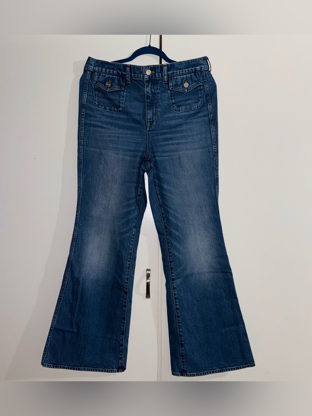 Vintage Flare Jeans with Flap Pockets – J.Crew Size 28- NWT